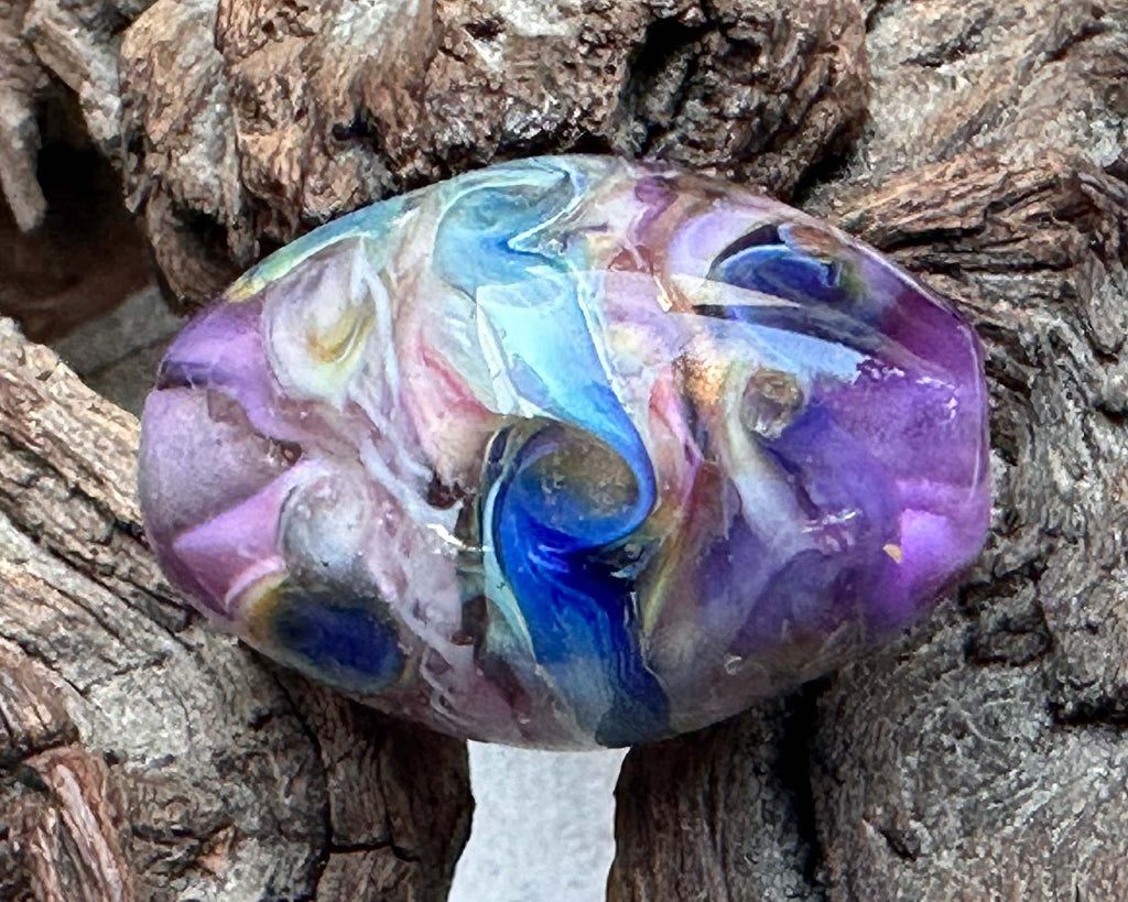 purple lampwork focal bead