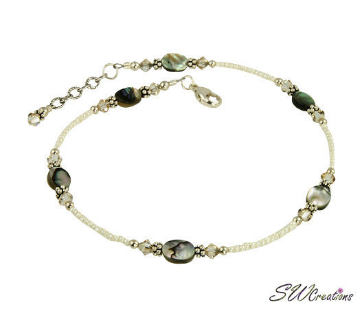 Golden Shadow Abalone Shell Anklet - SWCreations
