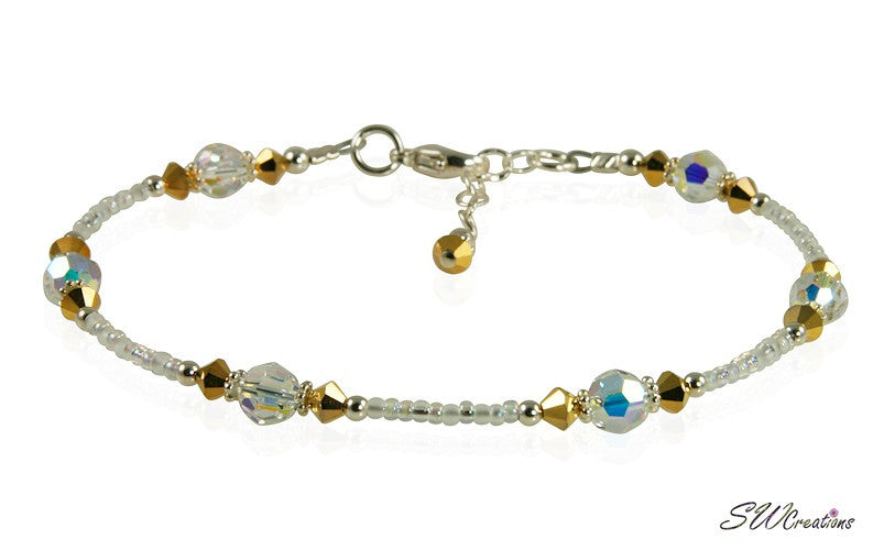 Golden Dream Crystal Beaded Anklet - SWCreations
 - 2