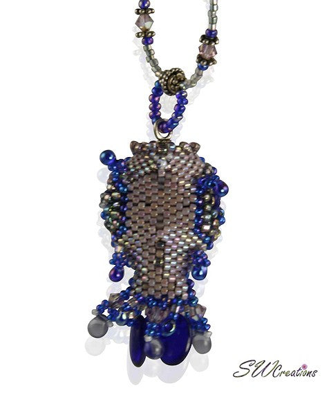 Kai Blue Beaded Fish Bead Art Necklace - SWCreations
 - 3
