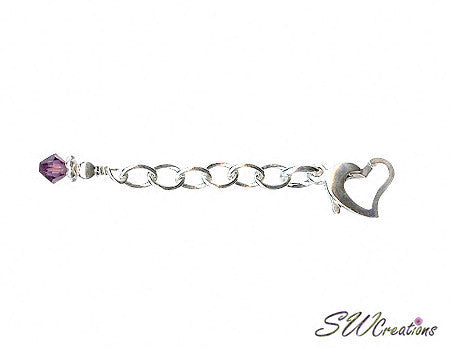 Heart of Gem Crystal Anklet Jewelry Extender - SWCreations
 - 2