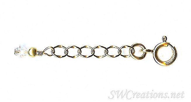 Fancy Gold Glacier Crystal Ice Bracelet Extender - SWCreations
