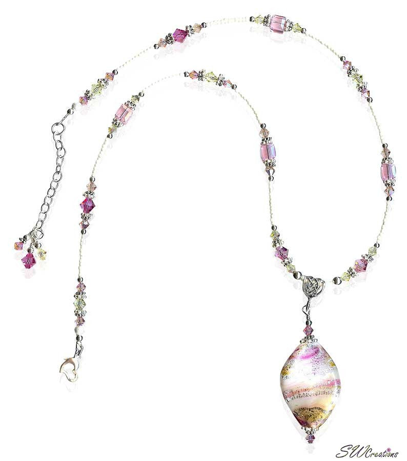 Venetian Rose Twist Crystal Necklace - SWCreations
