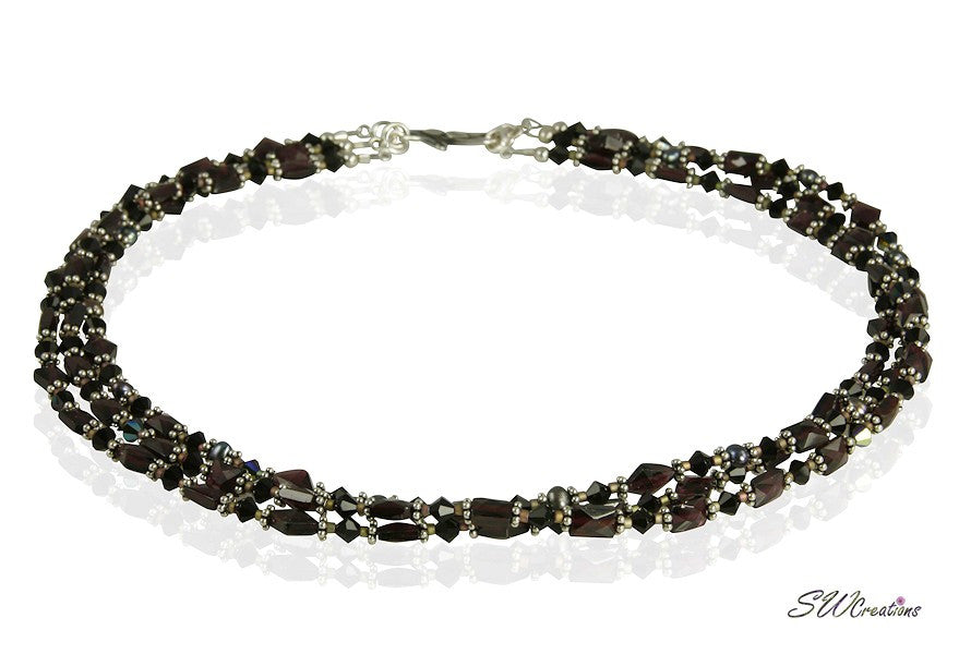 Multi-Strand Garnet Gemstone Necklace - SWCreations
 - 1