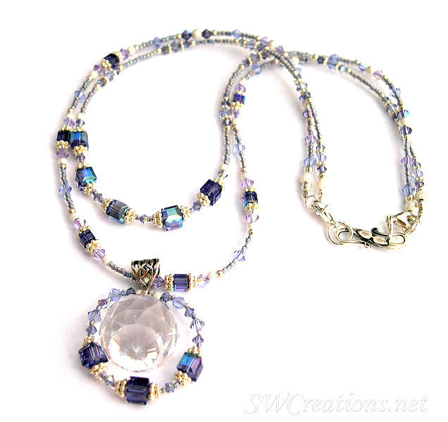 Alluring Tanzanite Crystal Prism Necklace - SWCreations
