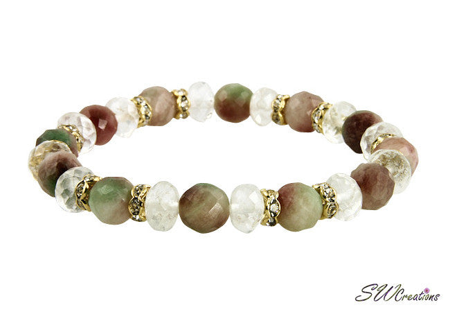 Fancy Jade Quartz Gemstone Stretch Beaded Bracelets - SWCreations
