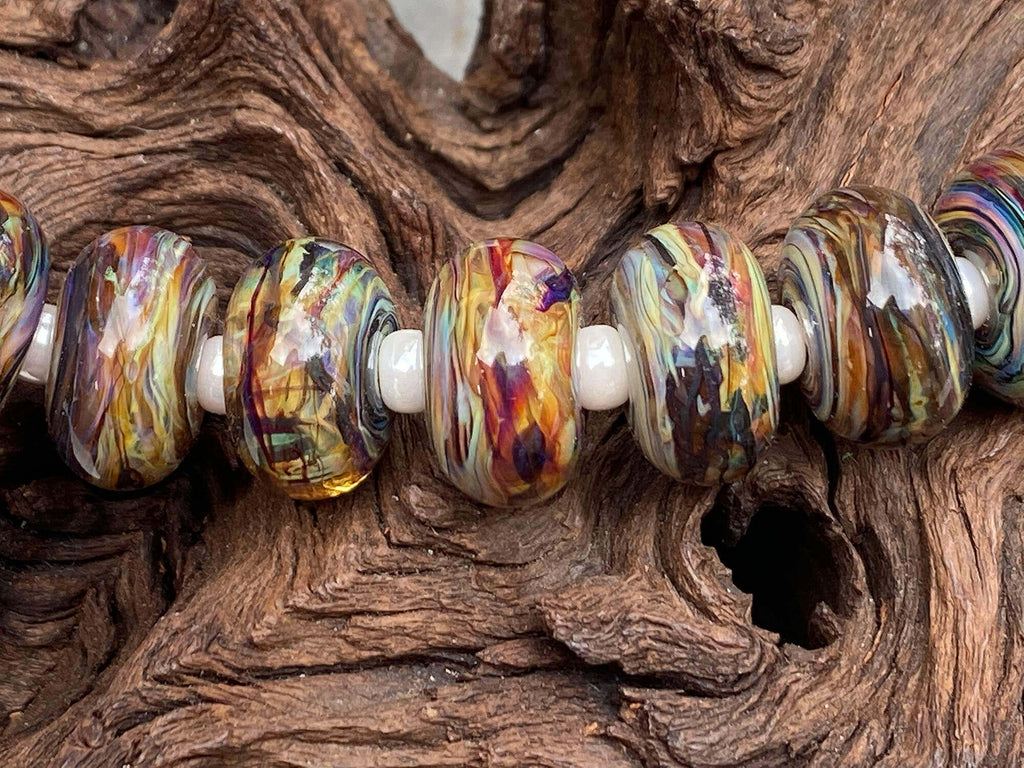 multicolor lampwork beads