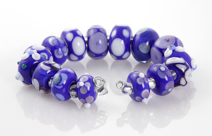 Cobalt Blue Lampwork Beads SRA - SWCreations
 - 2