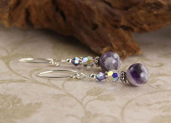 amethyst gemstone earrings