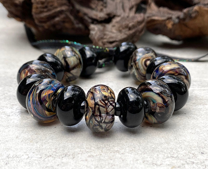 sedimentary rocks lampwork beads