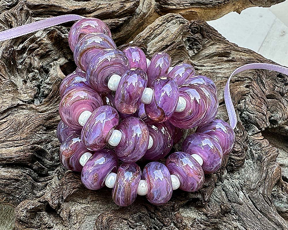 Beautiful Accidental Creation: Introducing Our Purple Rose Shimmer Beads