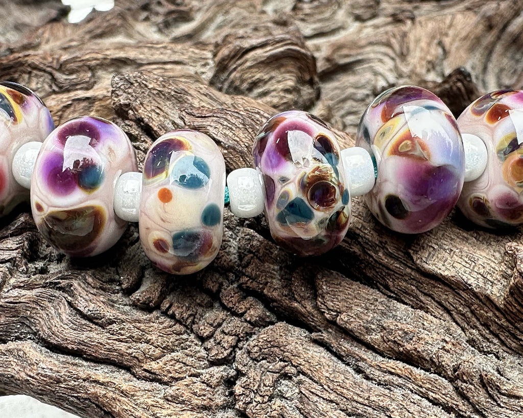 purple lampwork beads