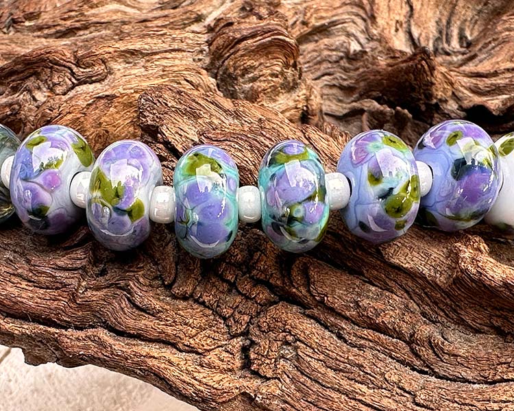 Cottage Garden Frit Lampwork Beads