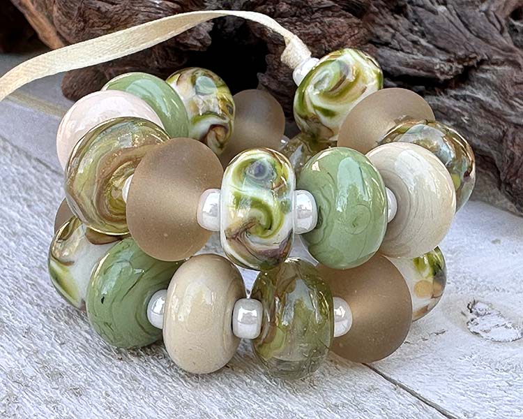 gaia frit lampwork beads