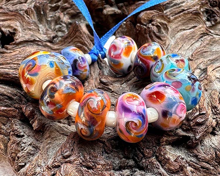 lion king frit lampwork beads