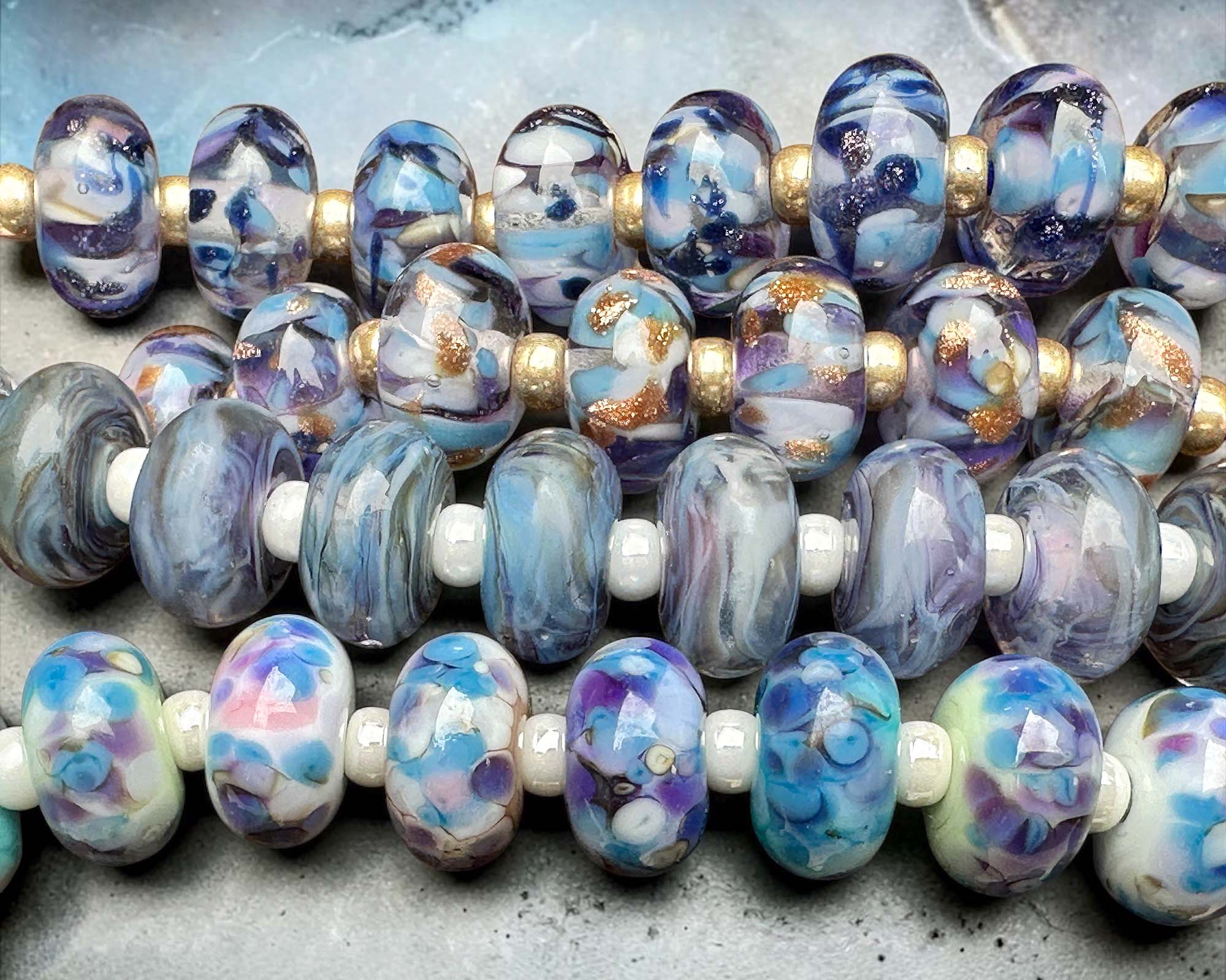 Morning Glory Lampwork Beads & 96 COE Glass Frit Blend – SWCreations