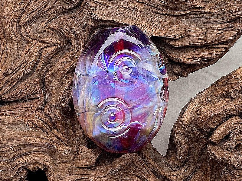 purple opal lampwork focal bead