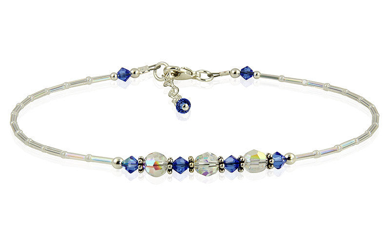 Something Beautifully Blue -- Handmade Anklets