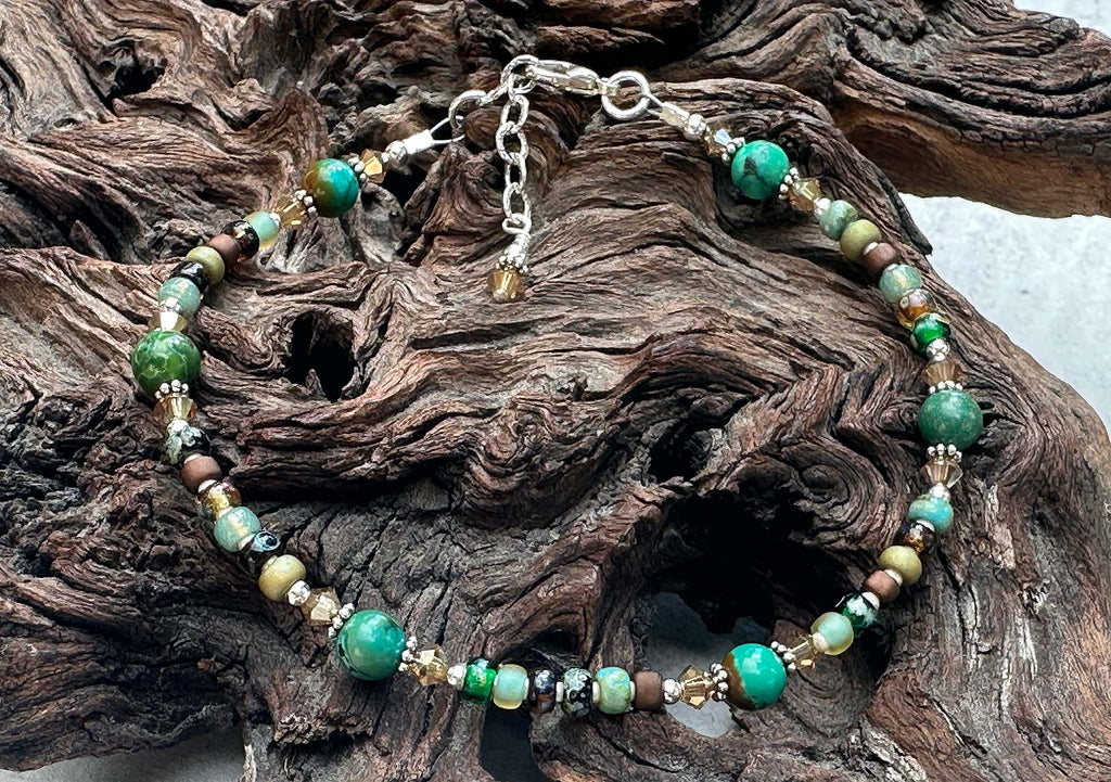 jasper gemstone anklet