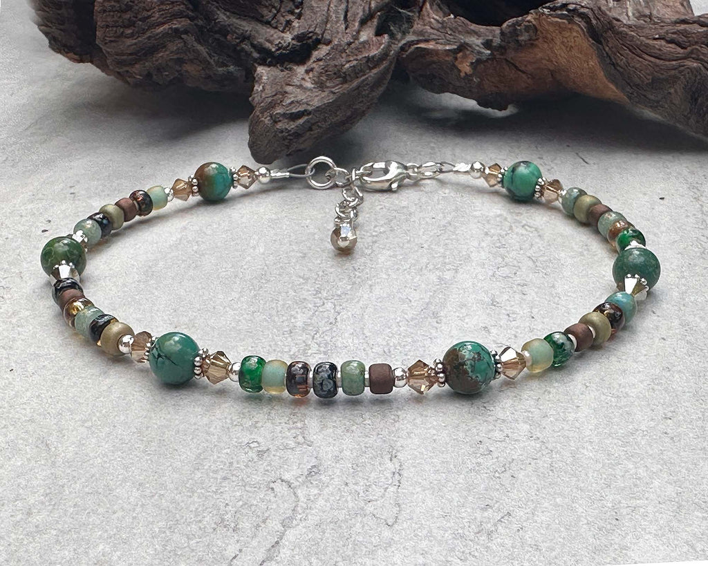 jasper gemstone anklet