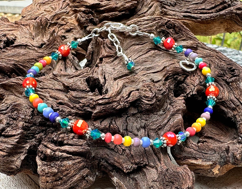 rainbow anklet