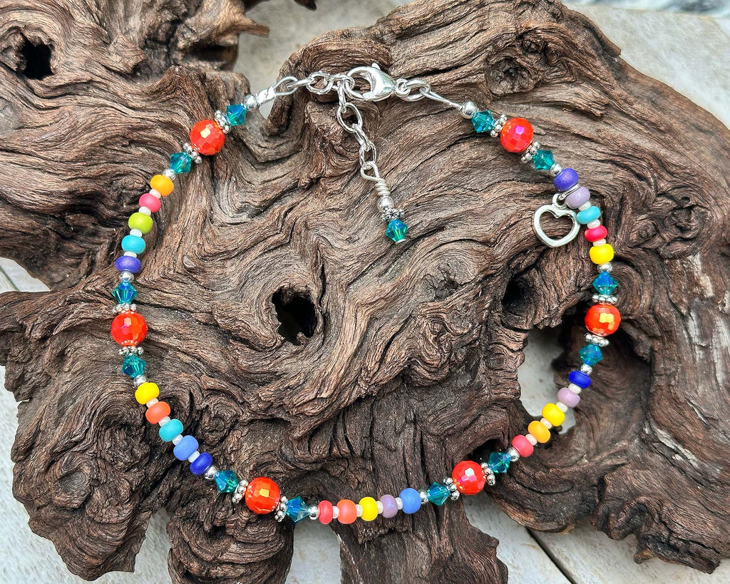 rainbow anklet