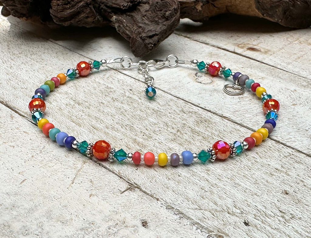 rainbow anklet