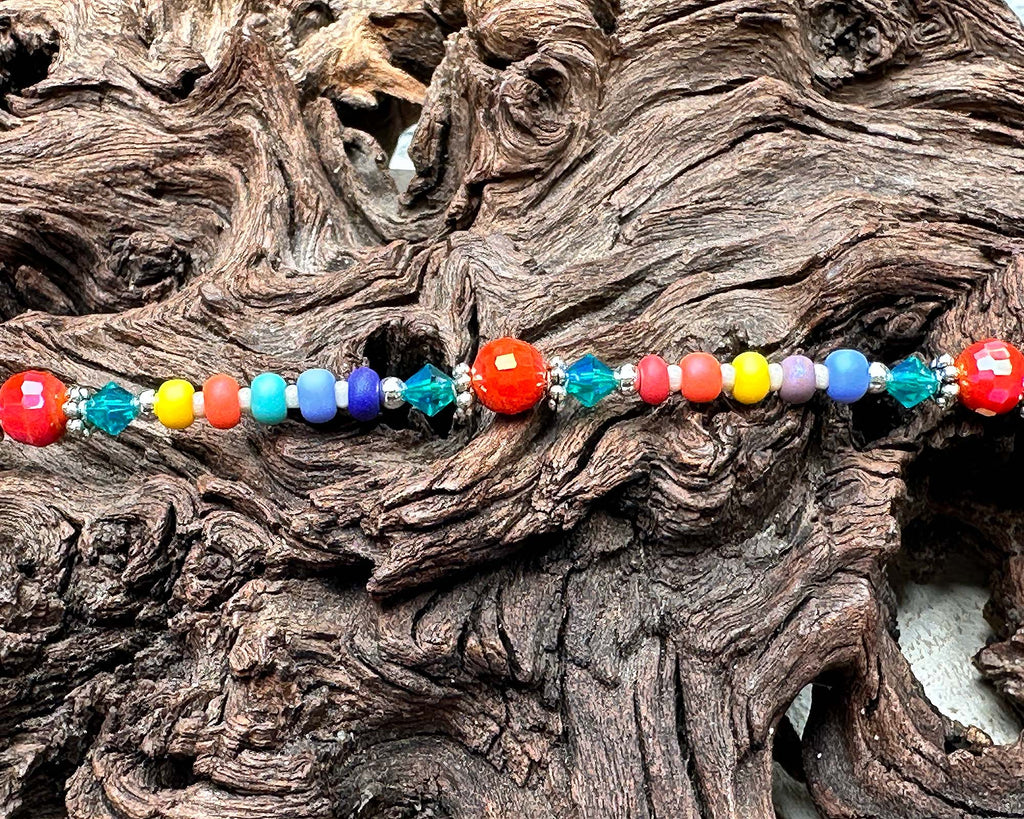 rainbow anklet
