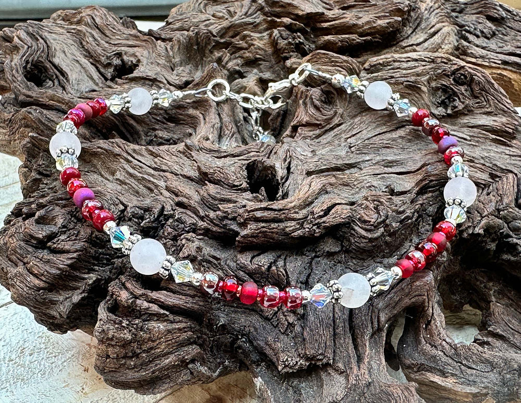 red beaded anklet