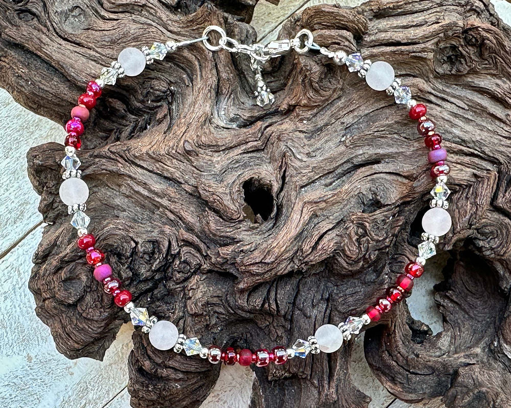 red beaded anklet