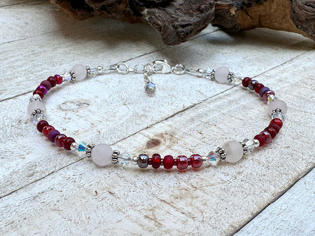 red beaded anklet