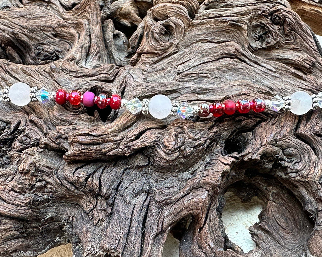 red beaded anklet