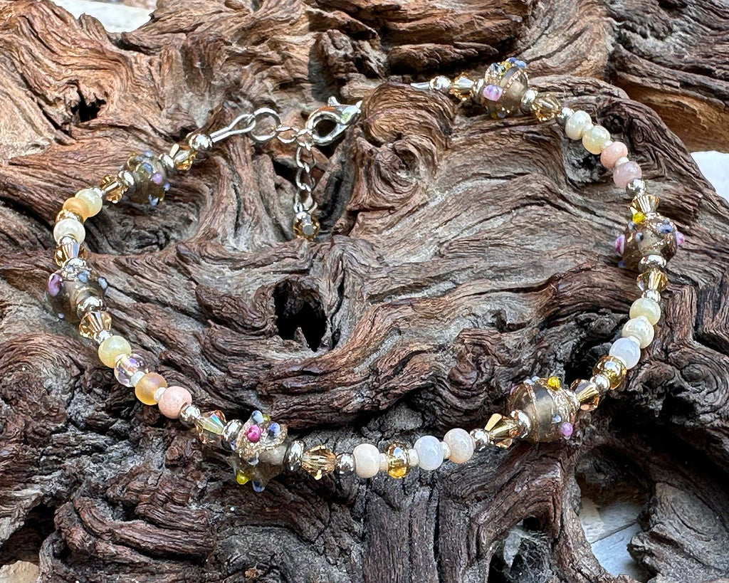 topaz stainless anklet