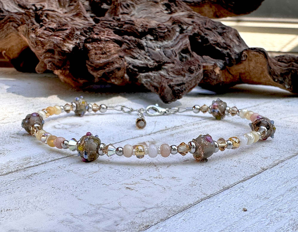 topaz stainless anklet