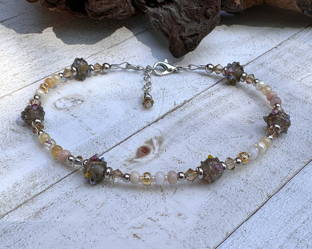 topaz stainless anklet