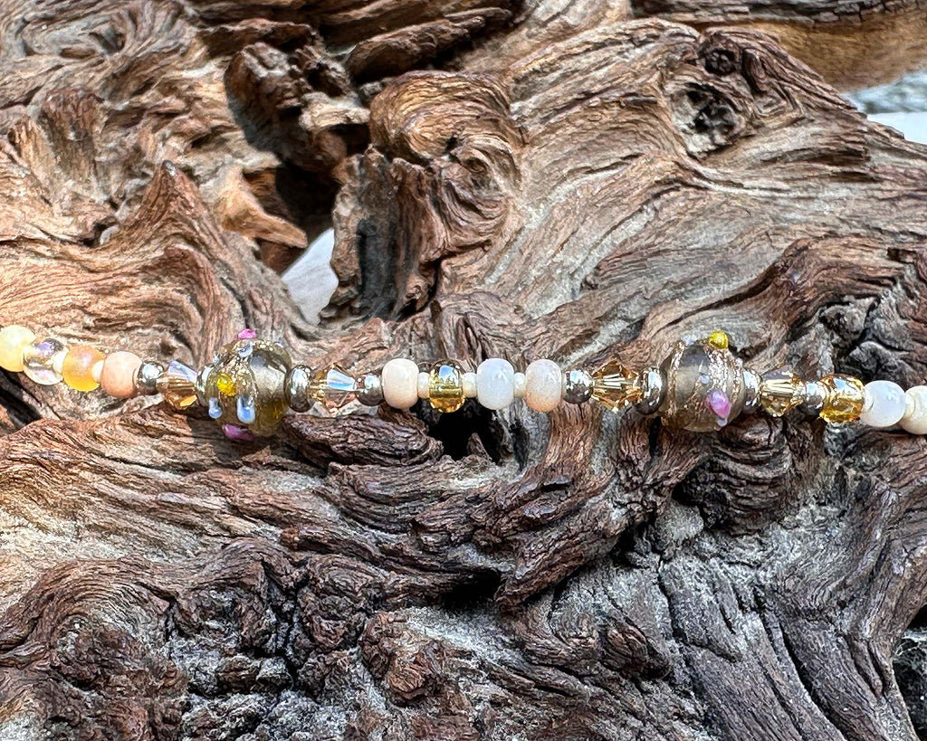 topaz stainless anklet