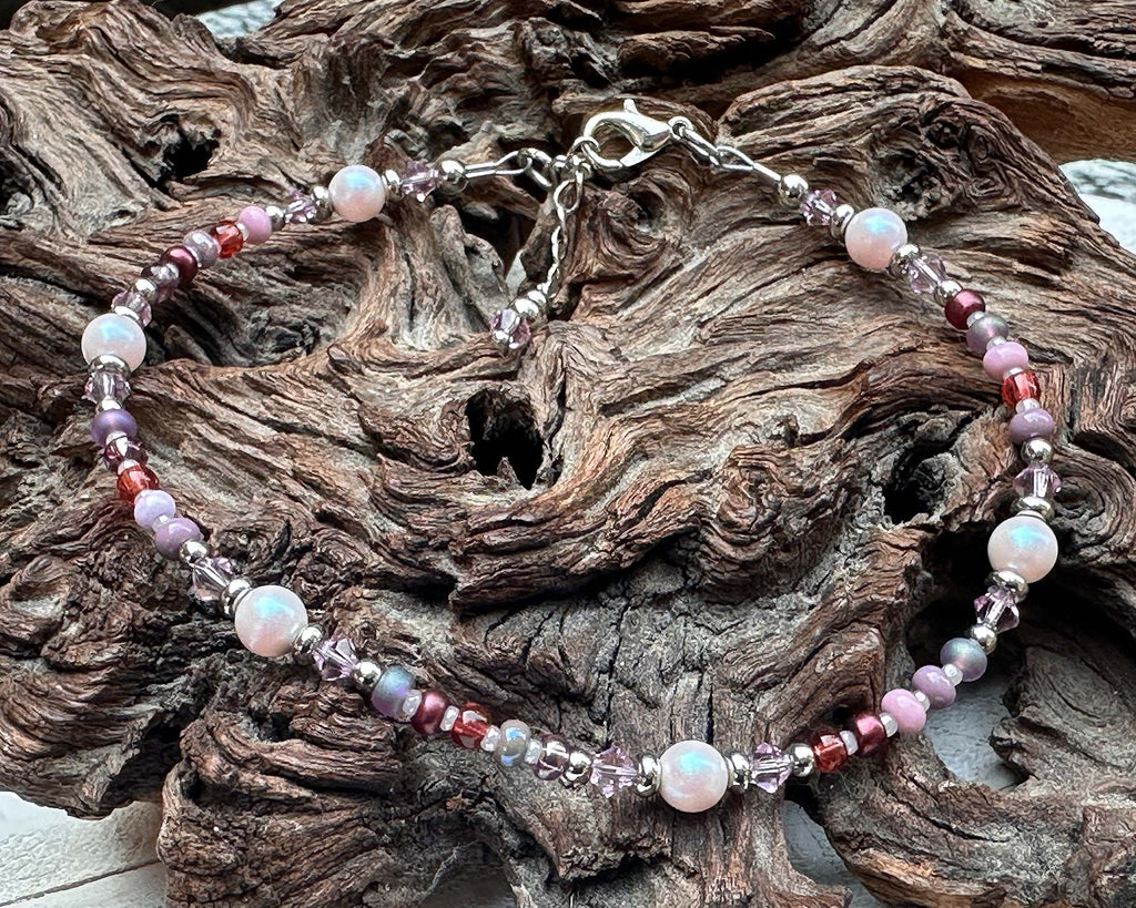 pink stainless anklet