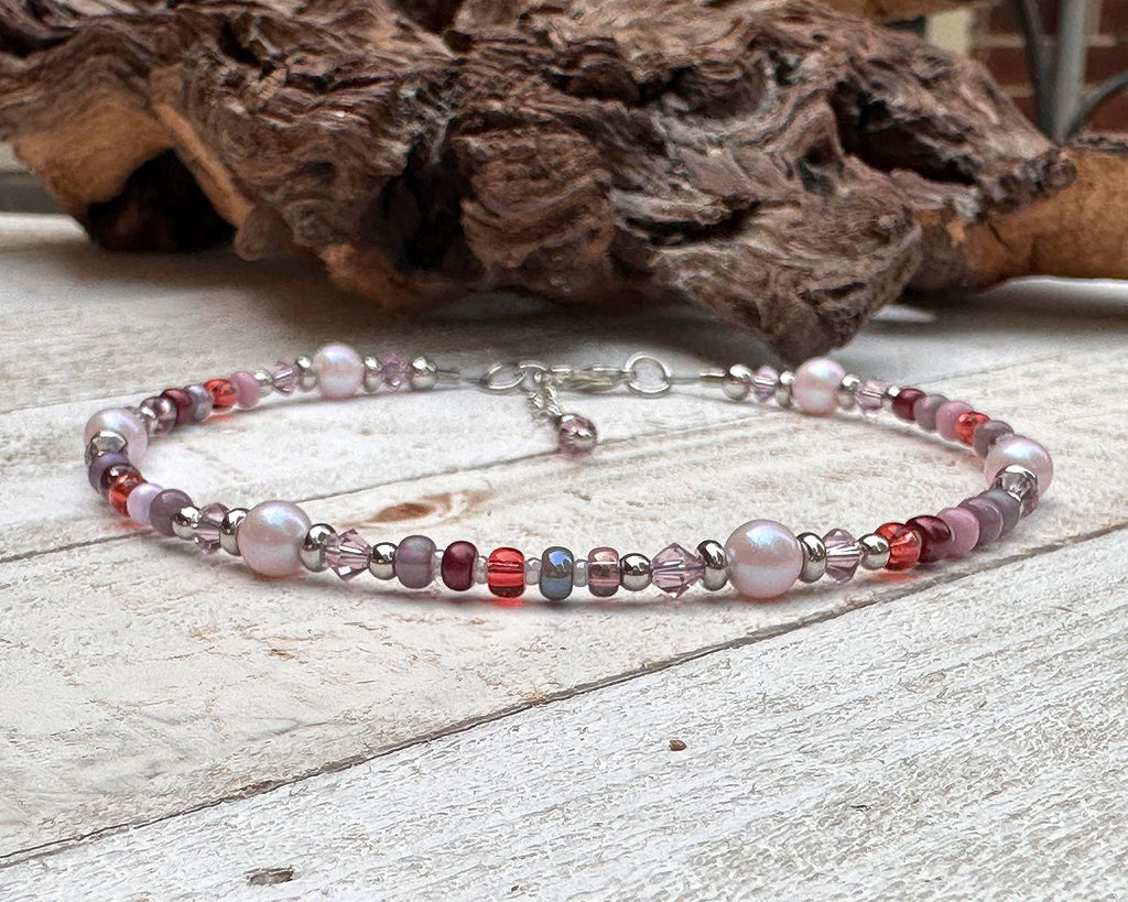 pink stainless anklet