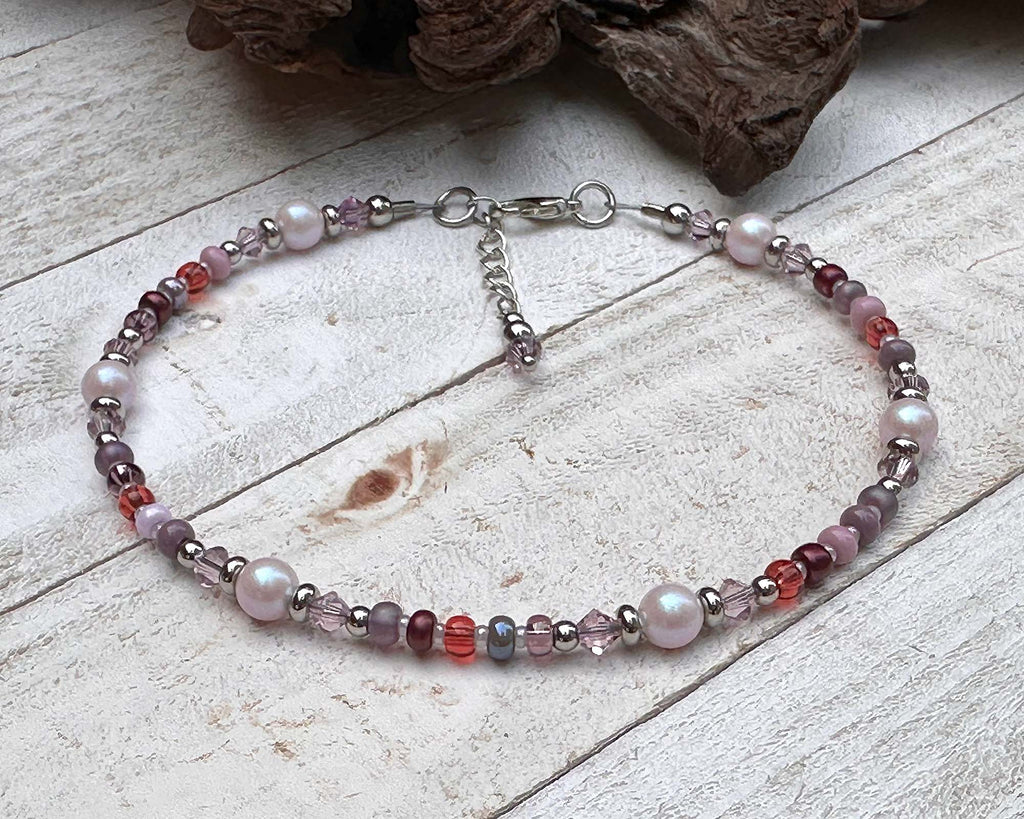 pink stainless anklet