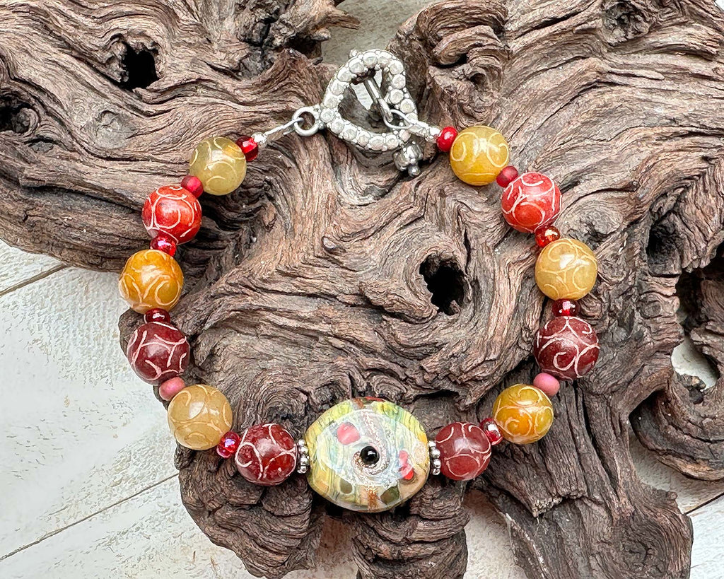 lampwork gemstone bracelet