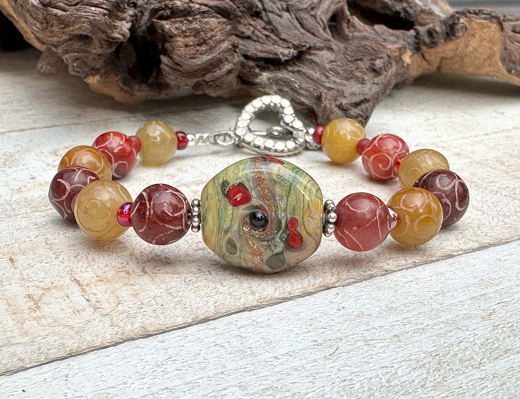 lampwork gemstone bracelet