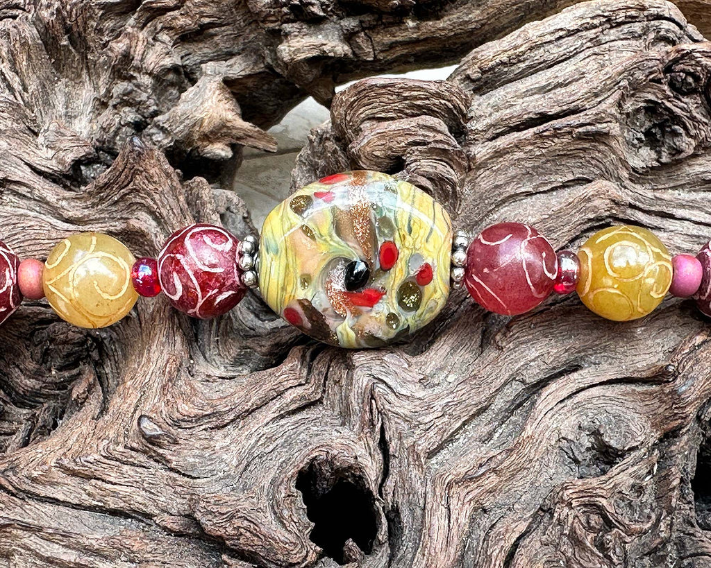 lampwork gemstone bracelet