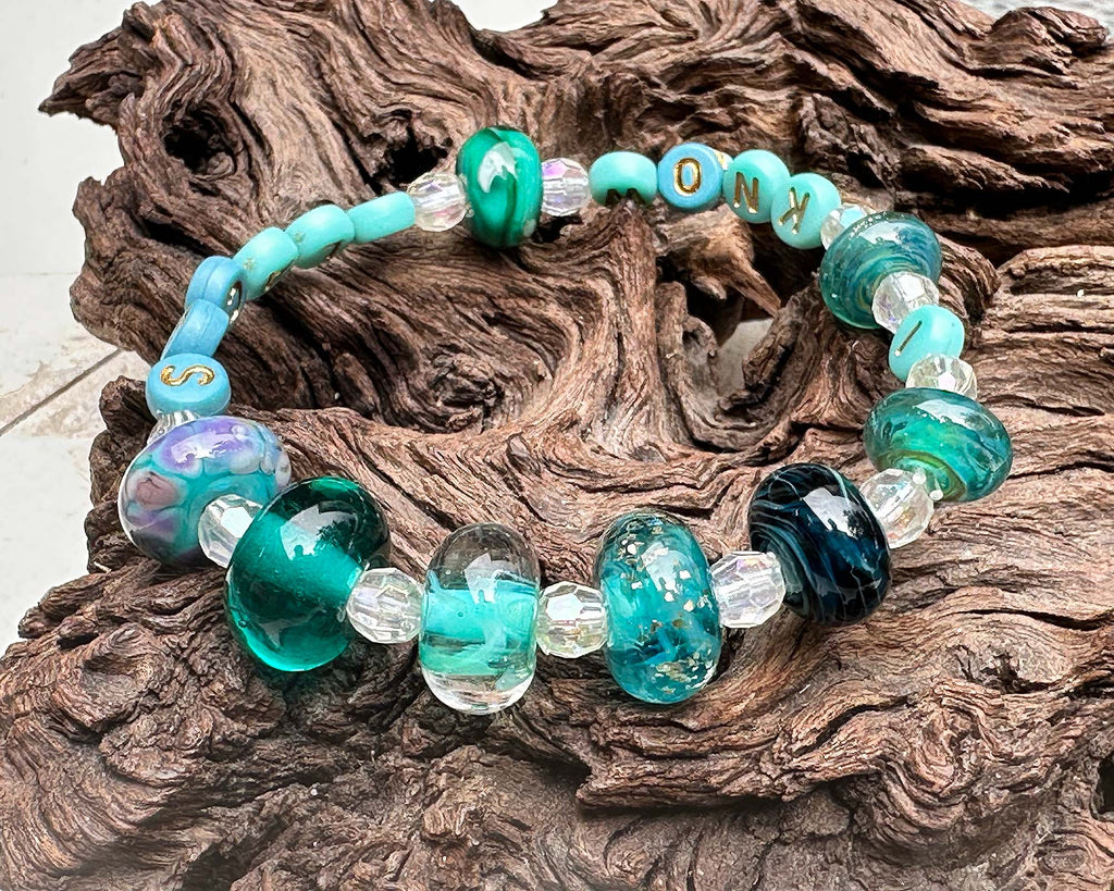 teal artisan bracelet