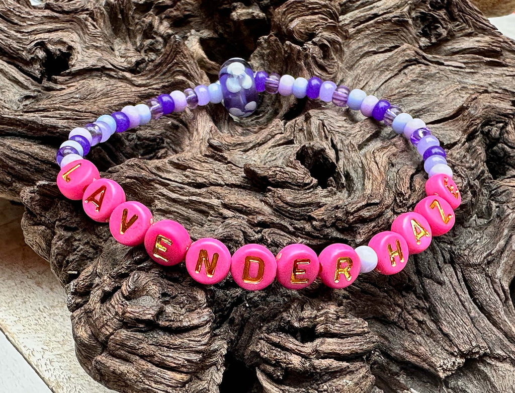 purple and pink bracelet