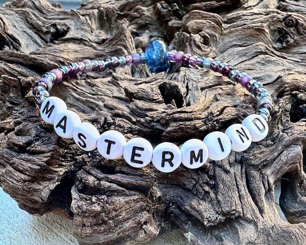 purple lampwork bracelet