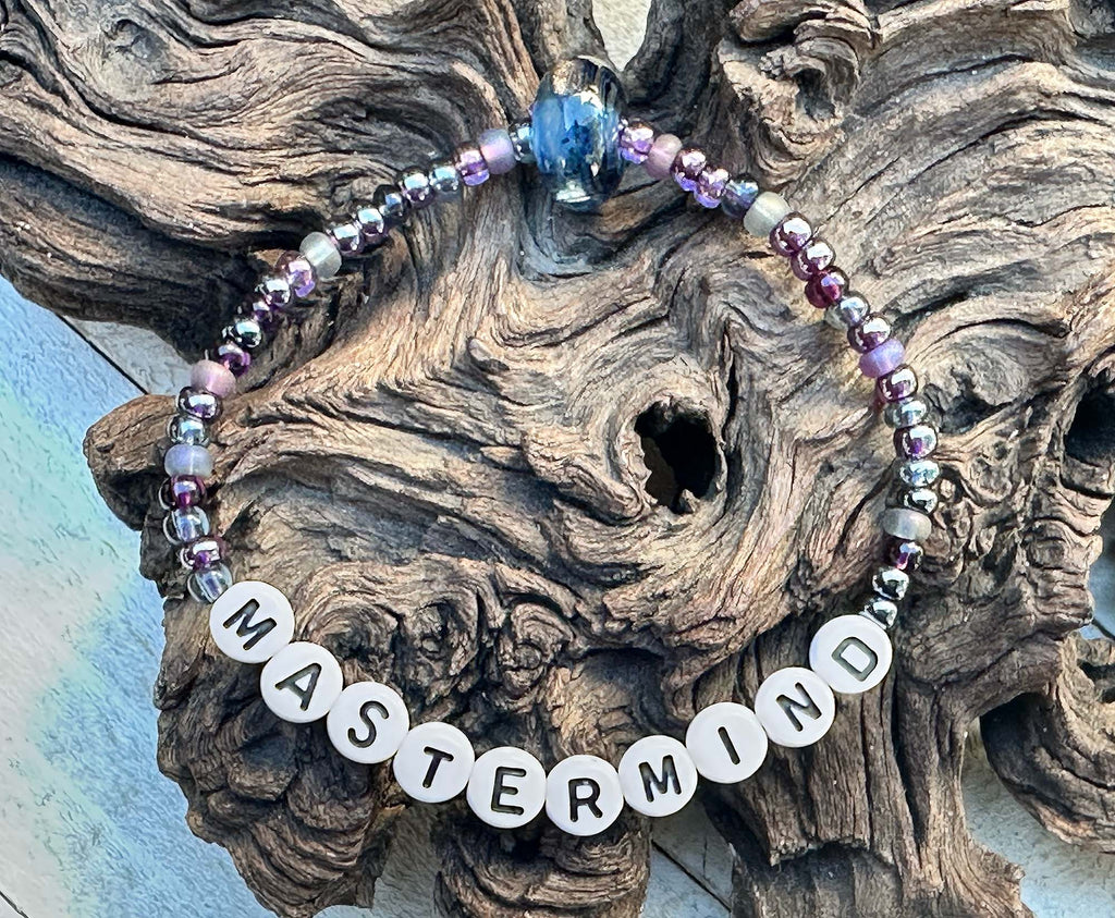 purple lampwork bracelet