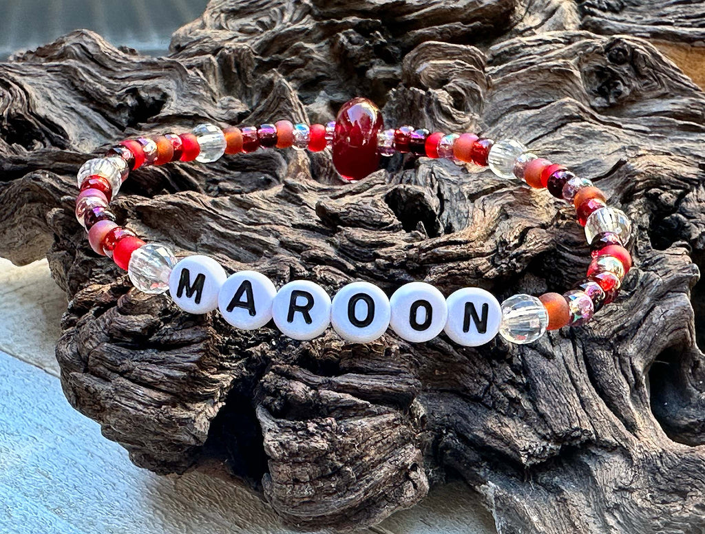maroon red bracelet