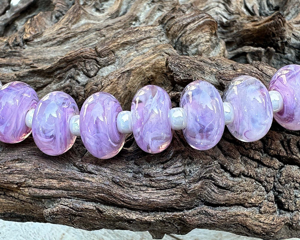 purple lampwork beads