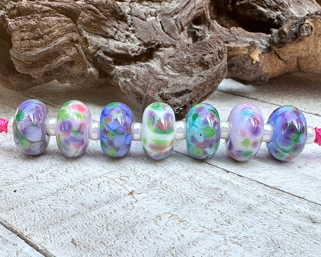 purple lampwork beads