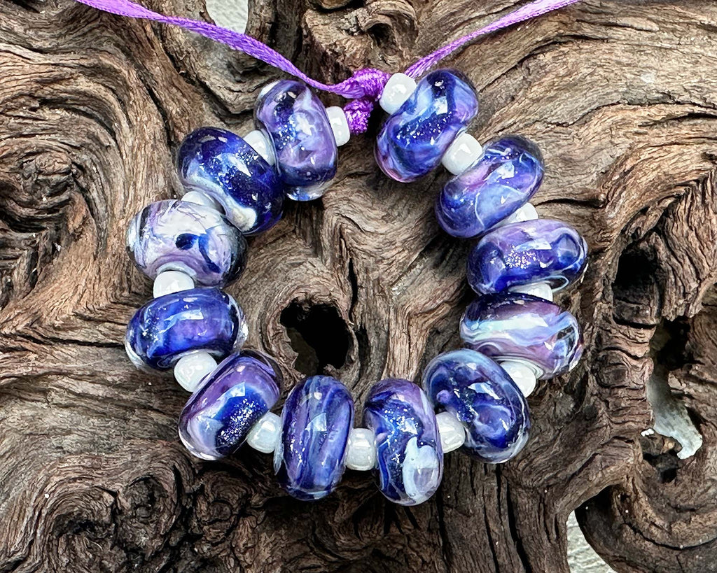 sparkling lampwork beads